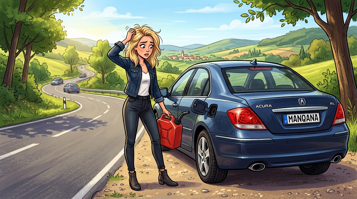 Acura RL. Как слить бензин из бака
