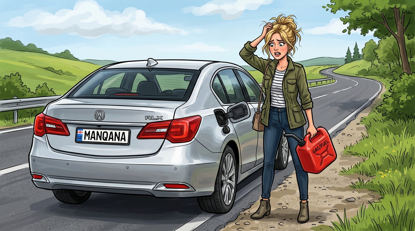 Acura RLX. Как слить бензин из бака