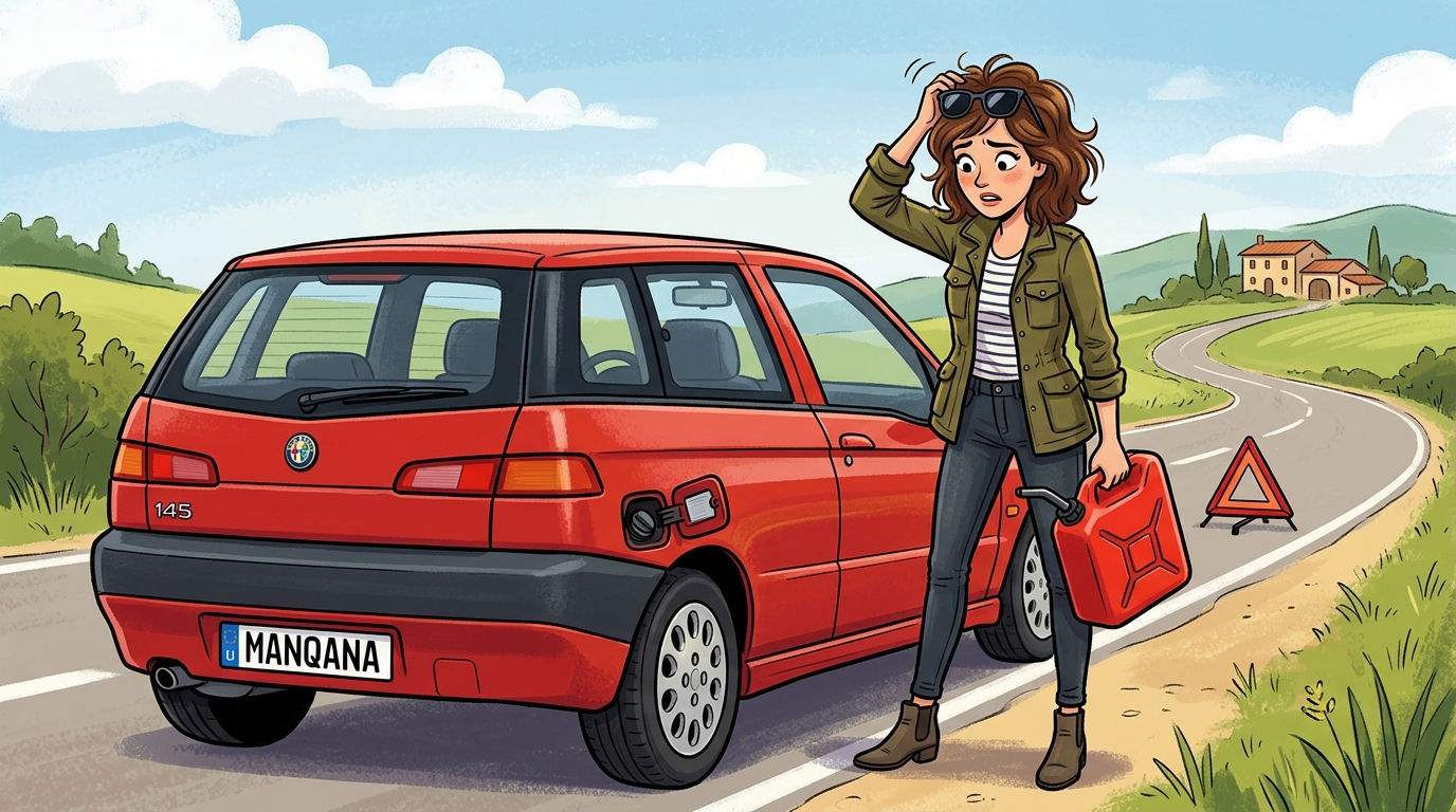 Alfa Romeo 145. Как слить бензин из бака