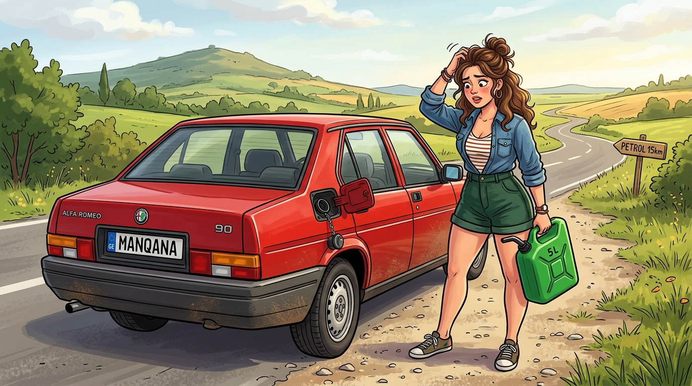 Alfa Romeo 90. Как слить бензин из бака