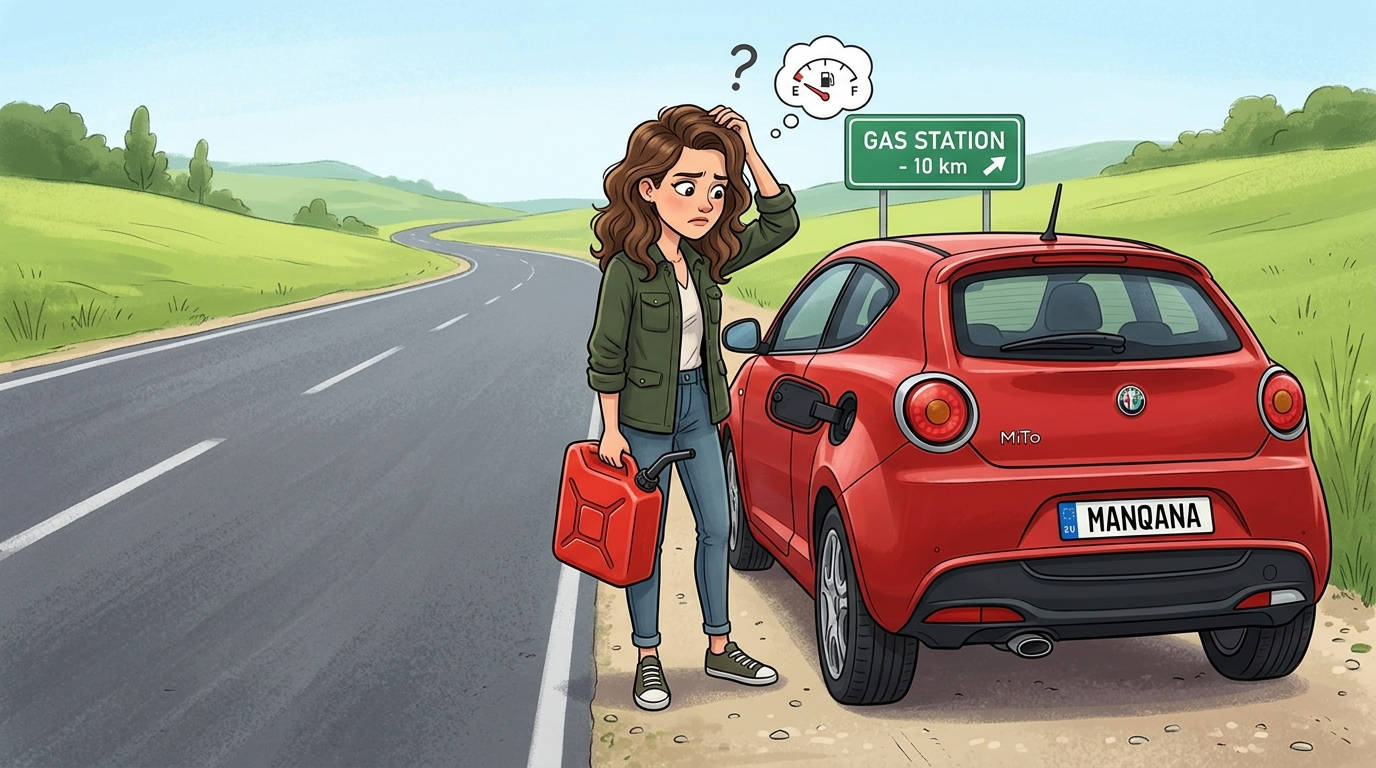 Alfa Romeo MiTo. Как слить бензин из бака