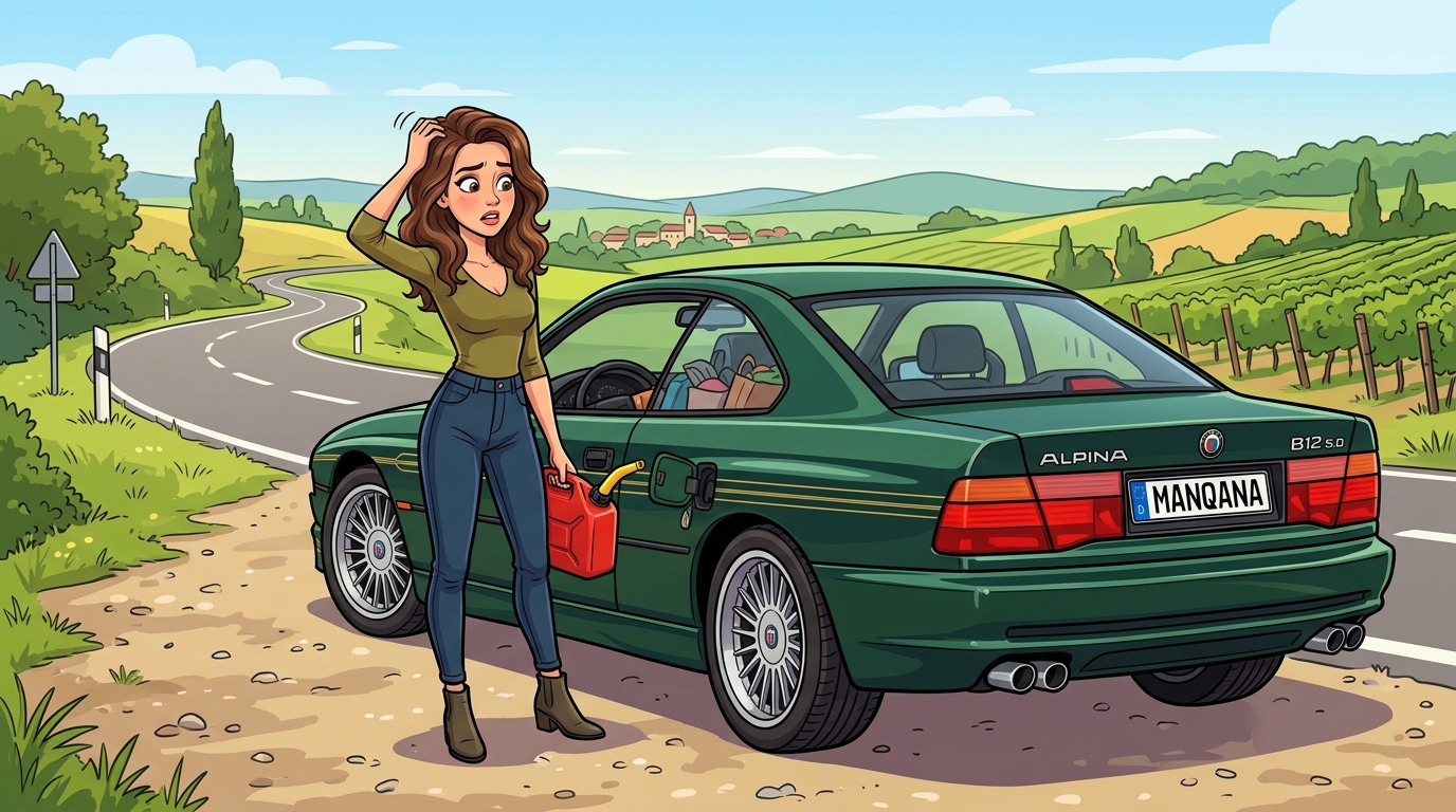Alpina B12. Как слить бензин из бака