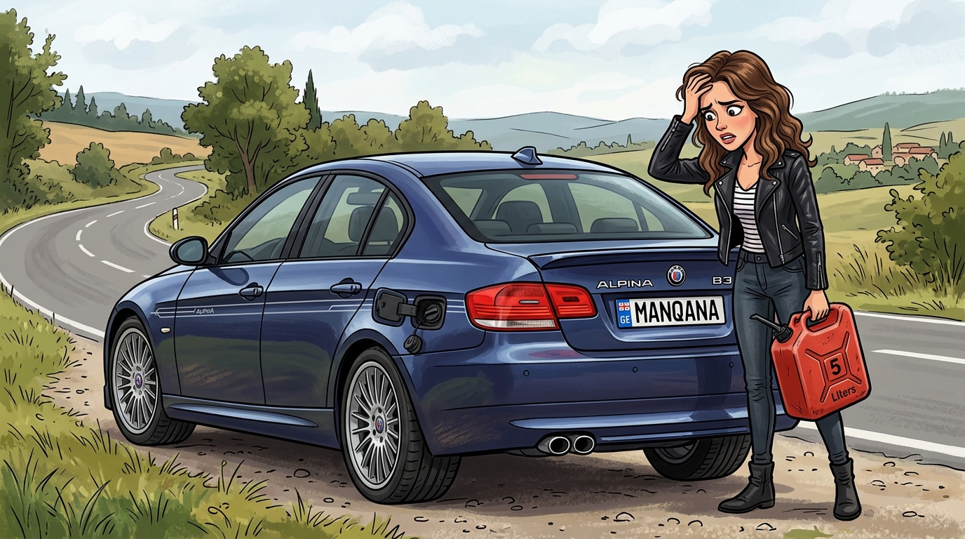 Alpina B3. Как слить бензин из бака