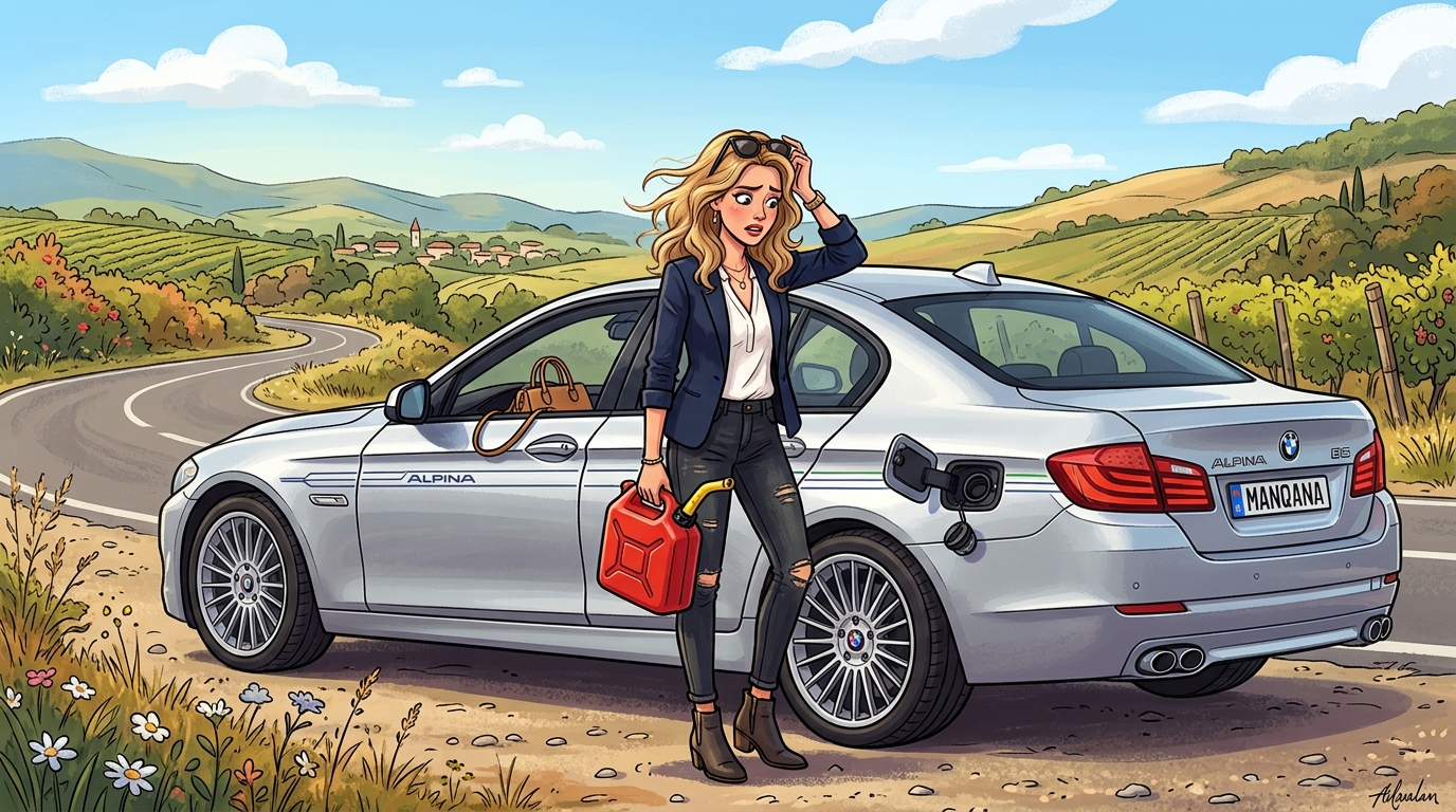 Alpina B5. Как слить бензин из бака