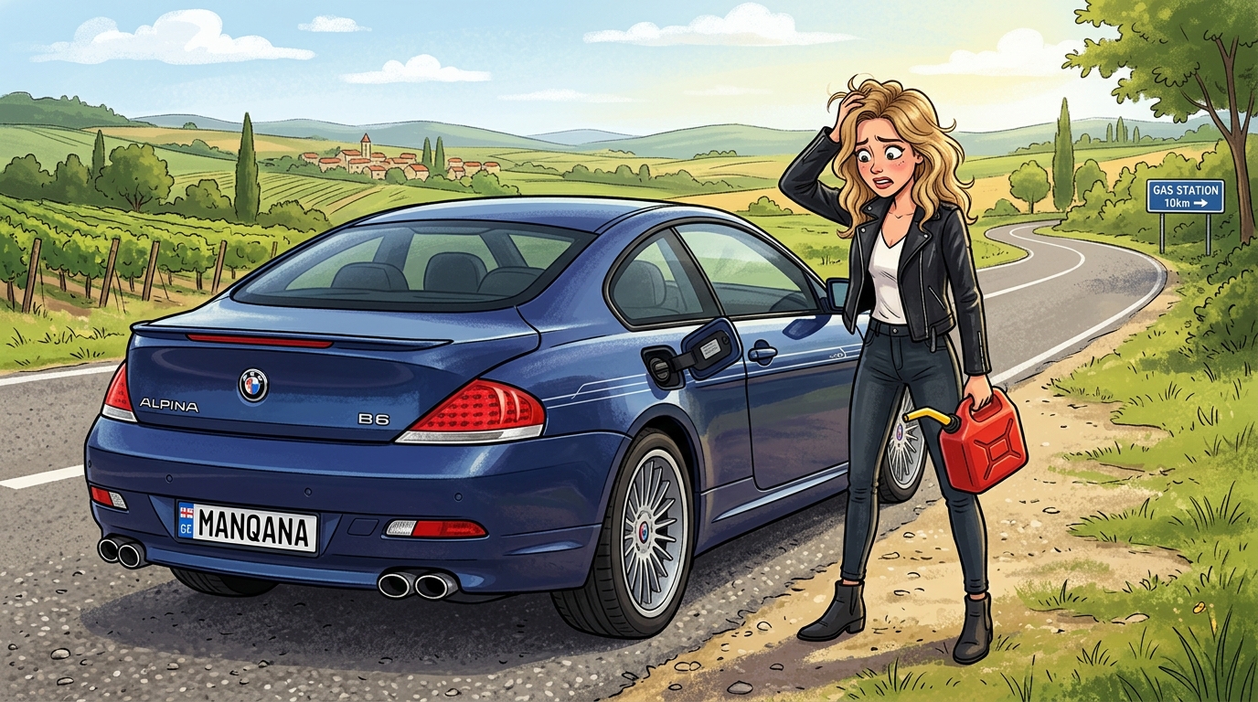 Alpina B6. Как слить бензин из бака