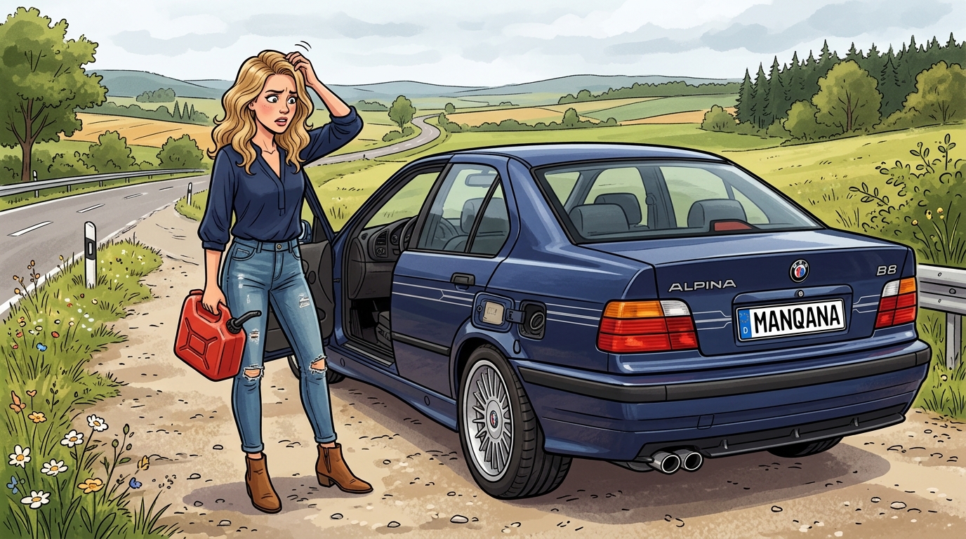 Alpina B8. Как слить бензин из бака