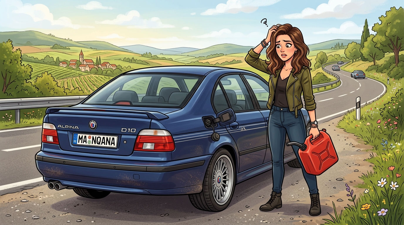 Alpina D10. Как слить бензин из бака