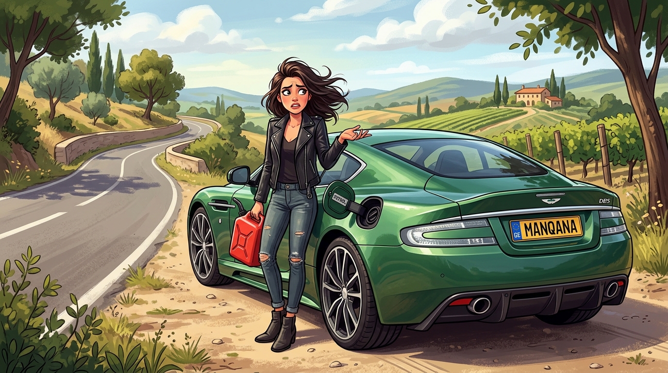 Aston Martin DBS. Как слить бензин из бака