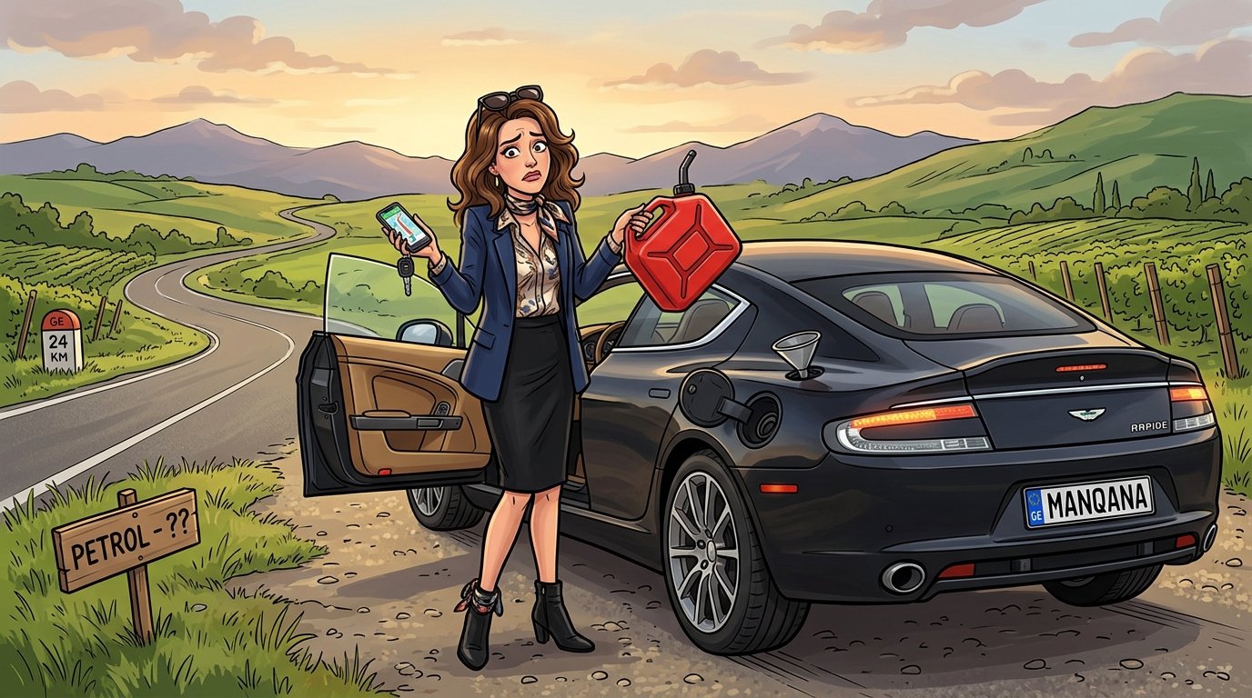 Aston Martin Rapide. Как слить бензин из бака