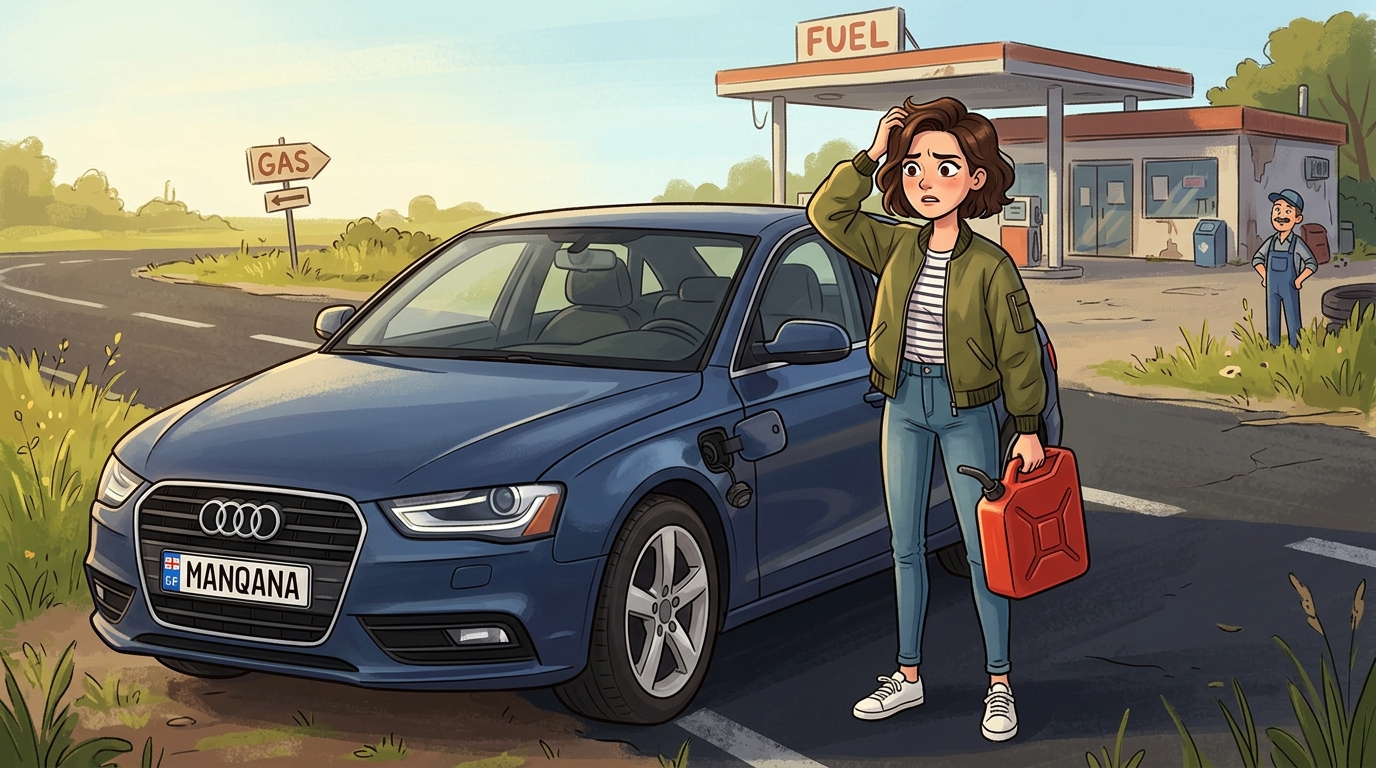 Audi A4. Как слить бензин из бака