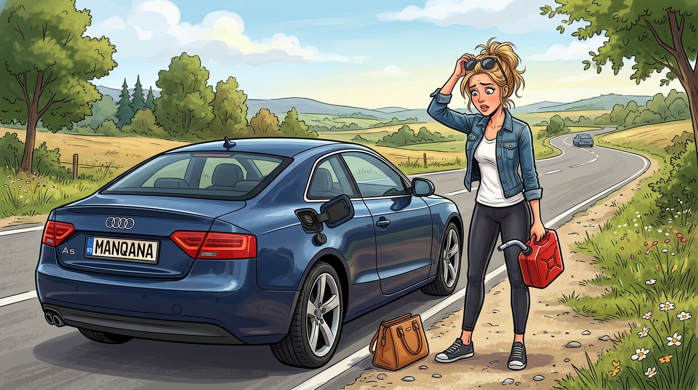 Audi A5. Как слить бензин из бака