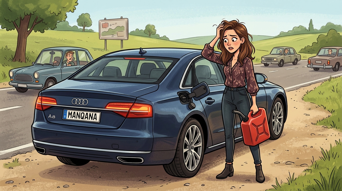 Audi A8. Как слить бензин из бака