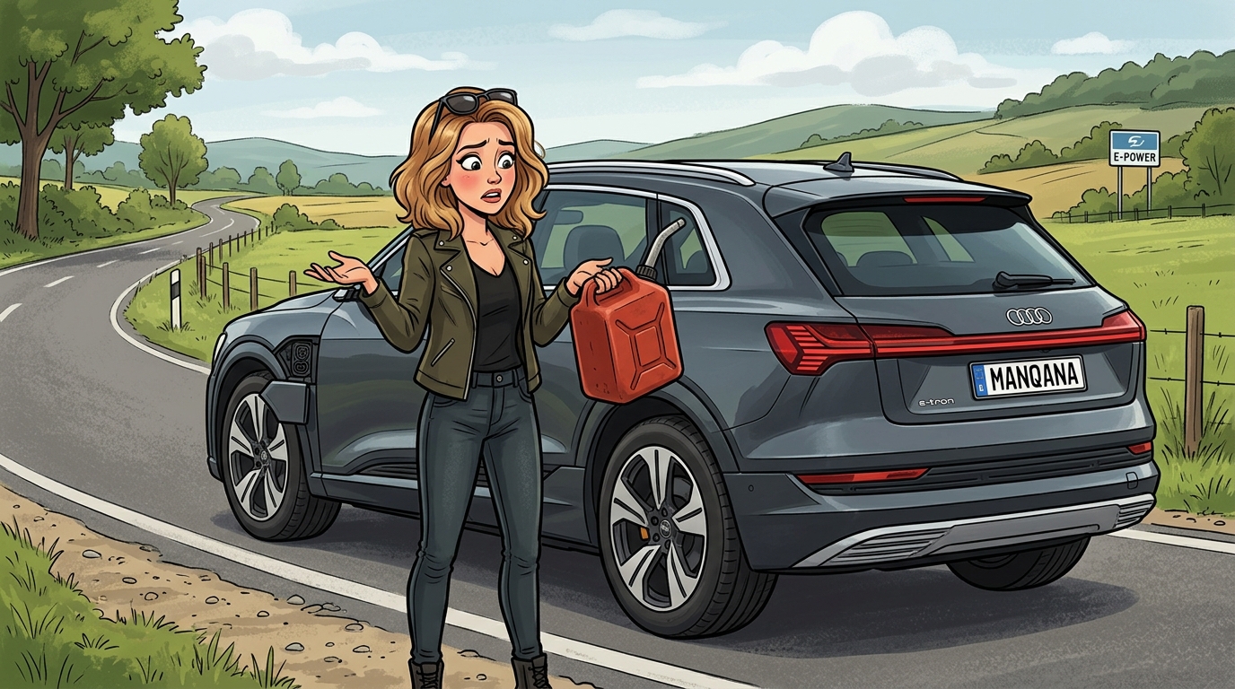 Audi e-tron. Как слить бензин из бака