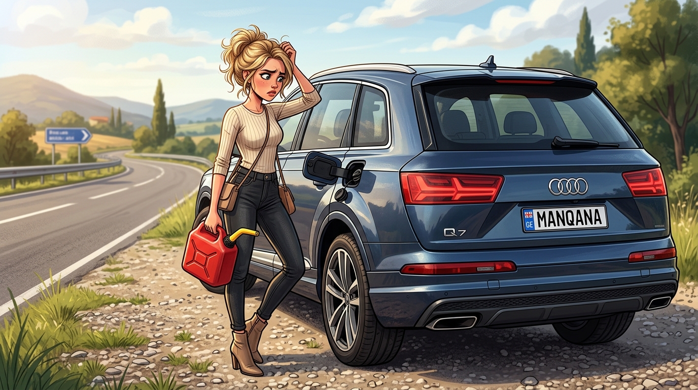 Audi Q7. Как слить бензин из бака