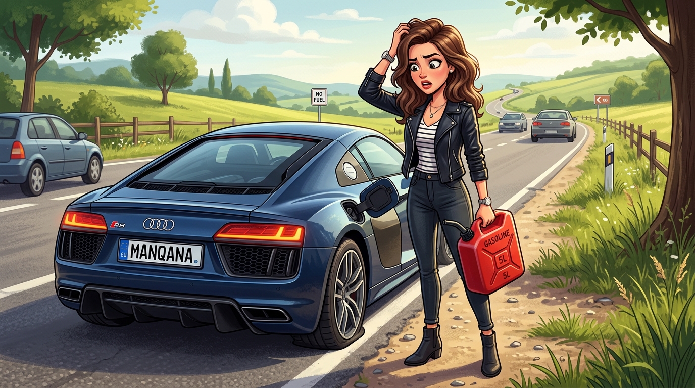 Audi R8. Как слить бензин из бака