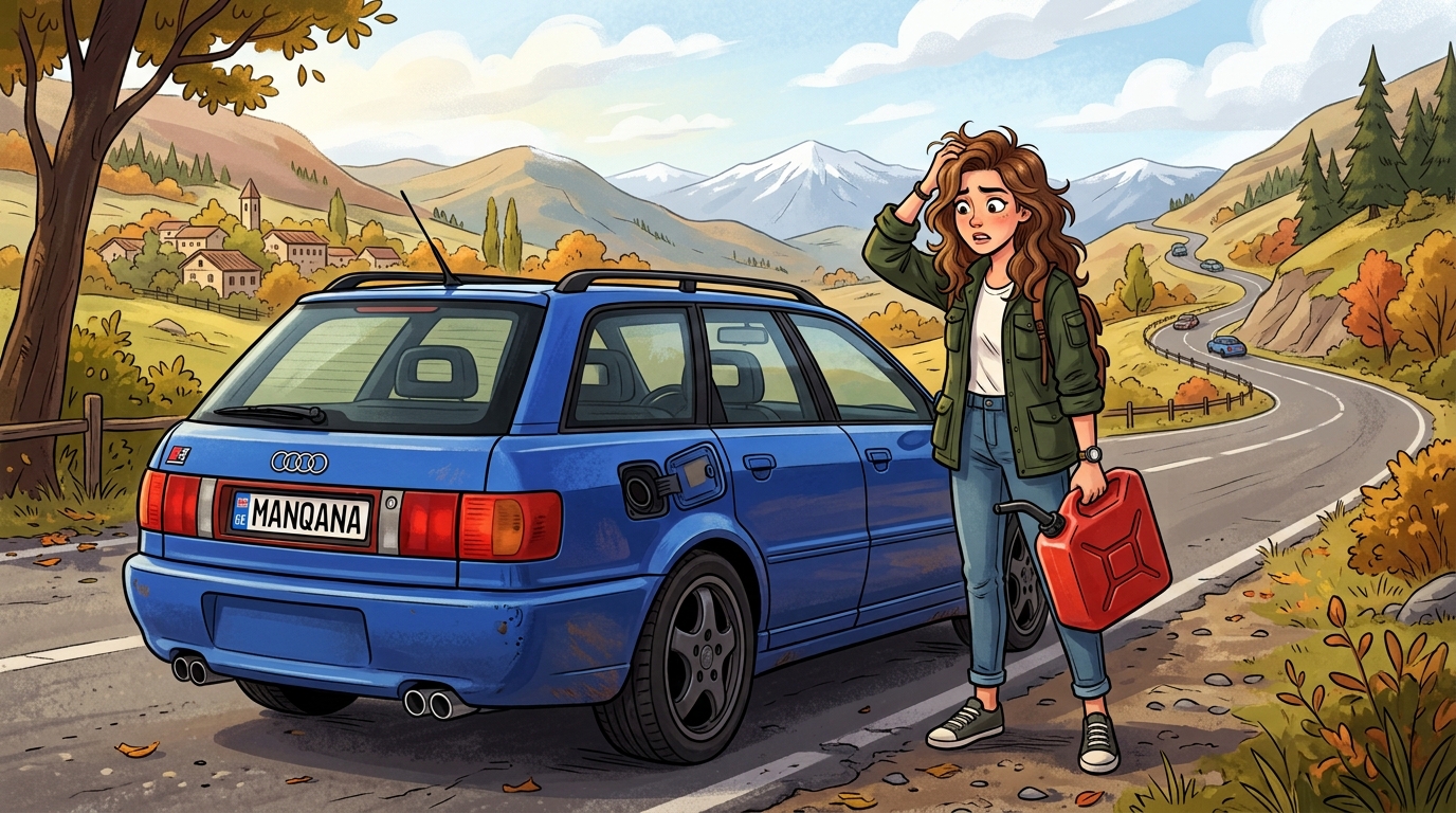 Audi RS2. Как слить бензин из бака