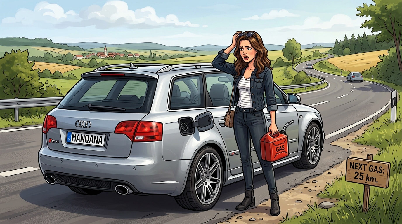 Audi RS4. Как слить бензин из бака