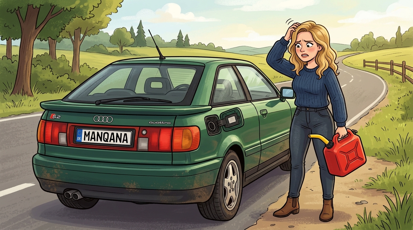Audi S2. Как слить бензин из бака