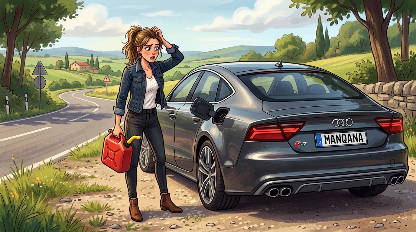Audi S7. Как слить бензин из бака