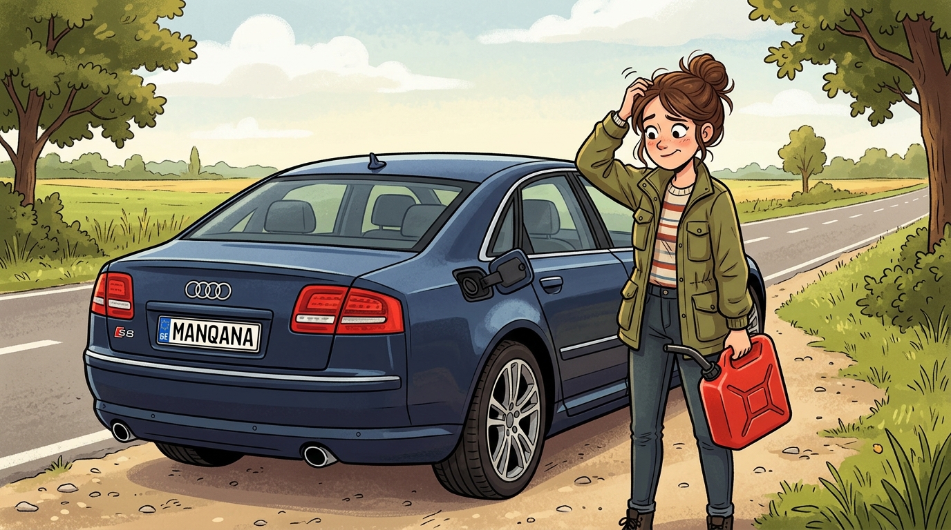 Audi S8. Как слить бензин из бака
