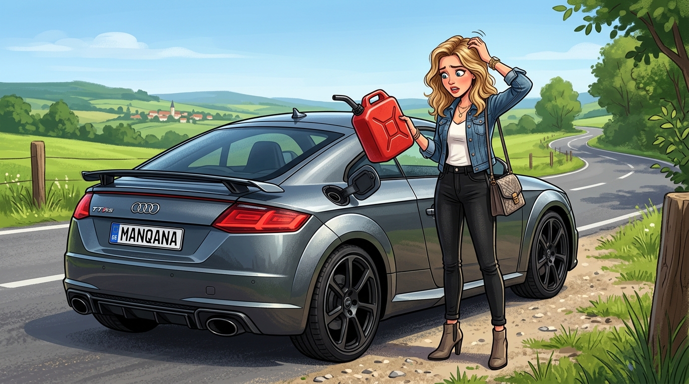 Audi TT RS. Как слить бензин из бака