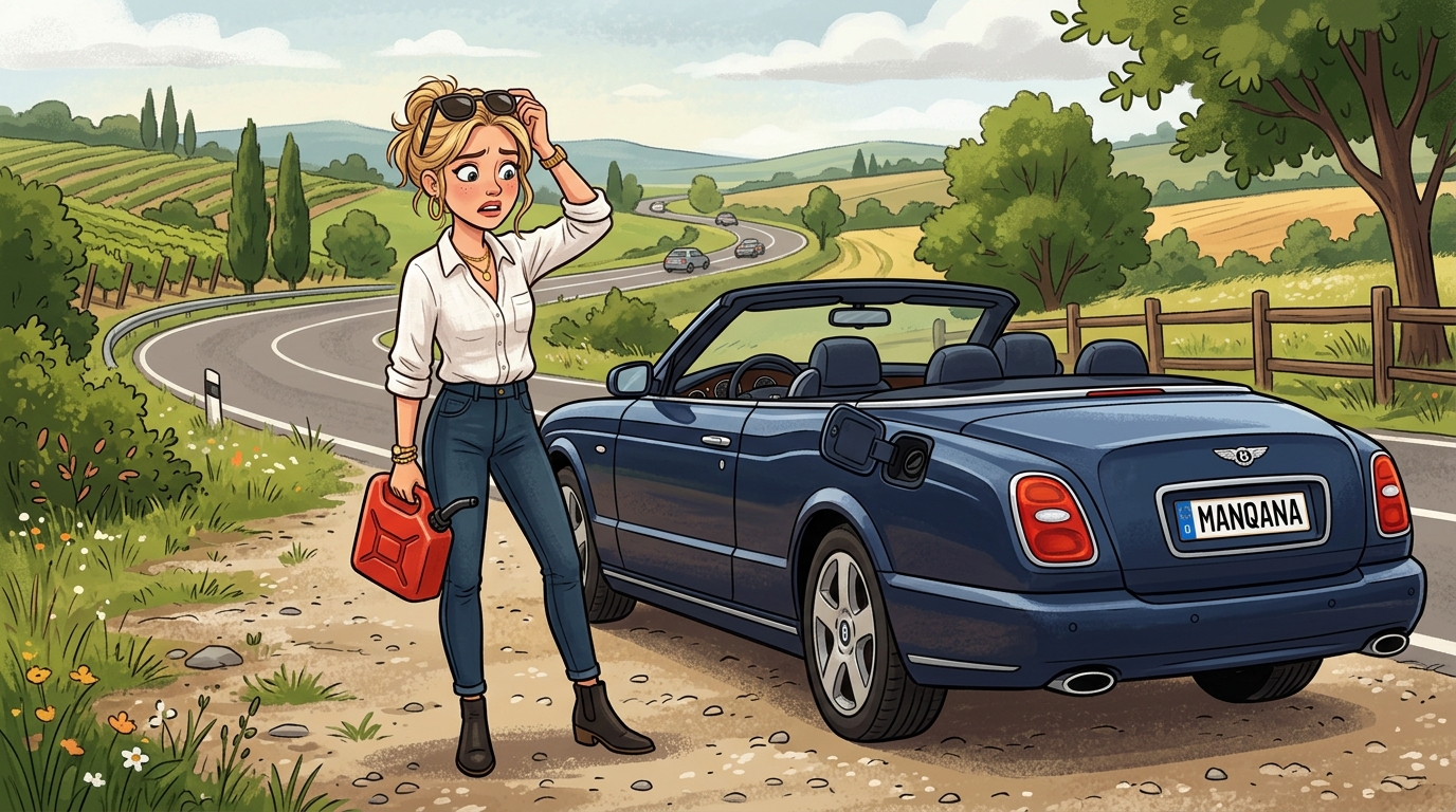 Bentley Azure. Как слить бензин из бака