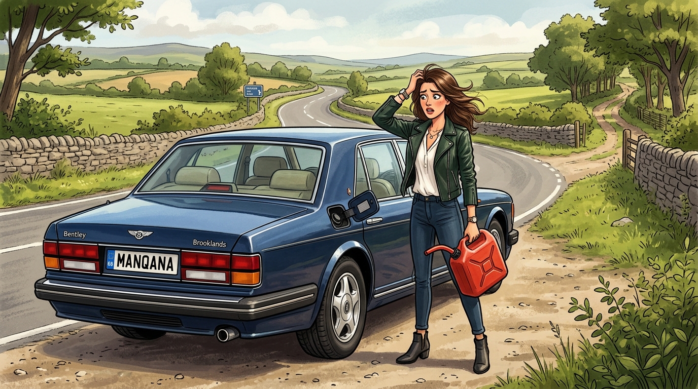 Bentley Brooklands. Как слить бензин из бака