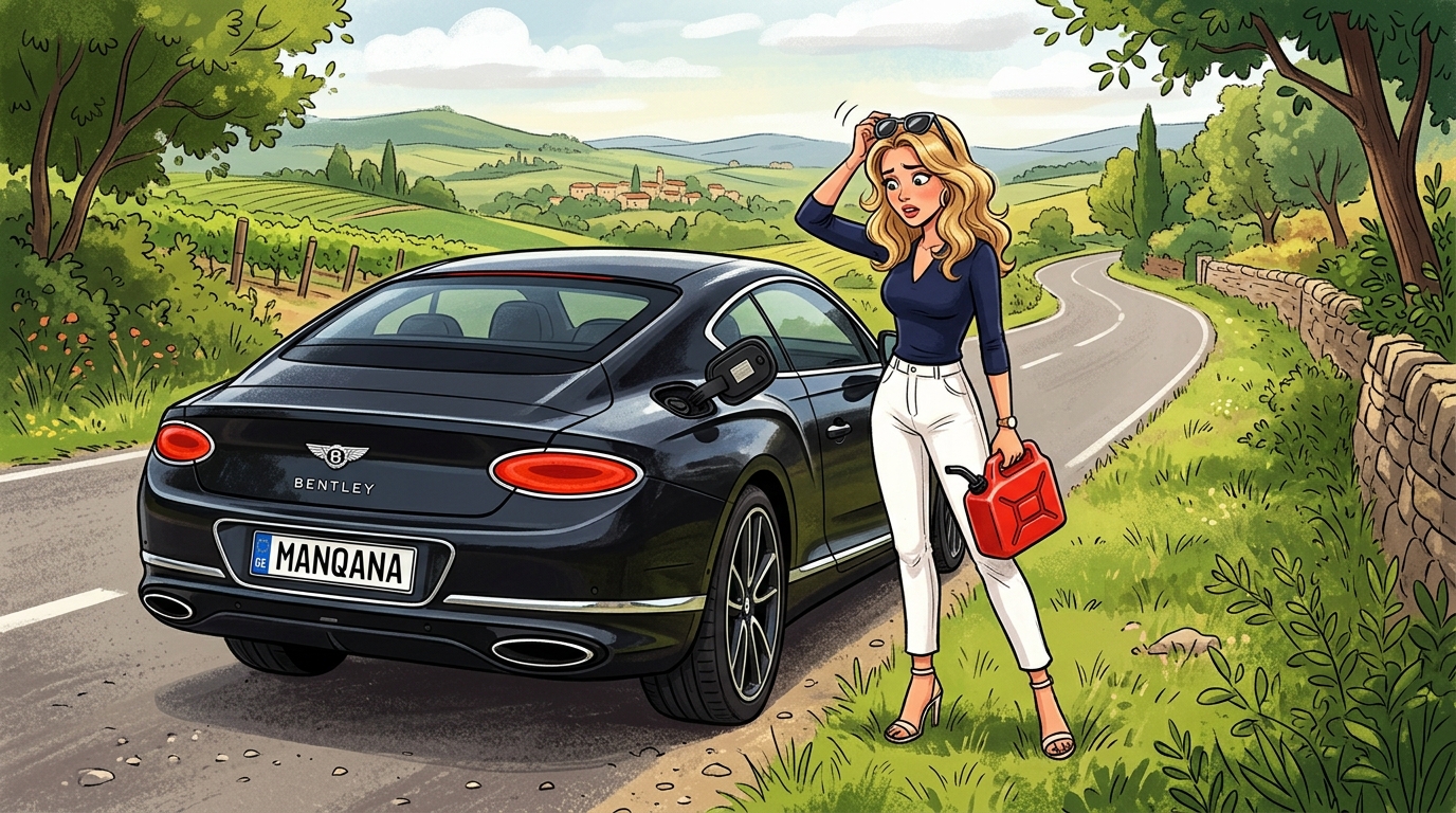 Bentley Continental GT. Как слить бензин из бака
