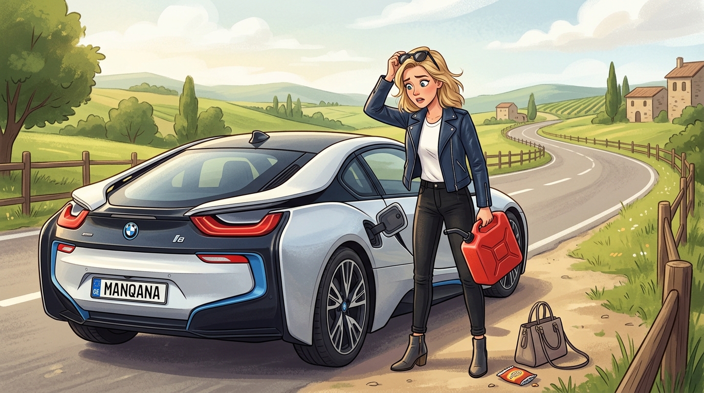 BMW i8. Как слить бензин из бака