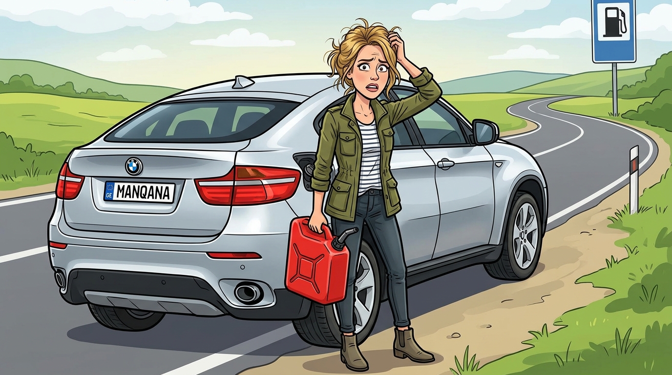 BMW X6. Как слить бензин из бака