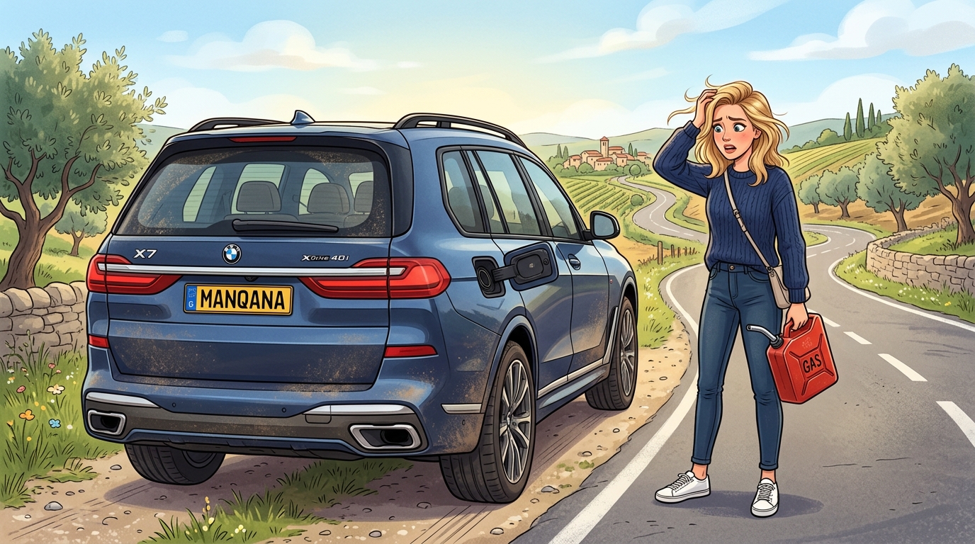 BMW X7. Как слить бензин из бака BMW X7