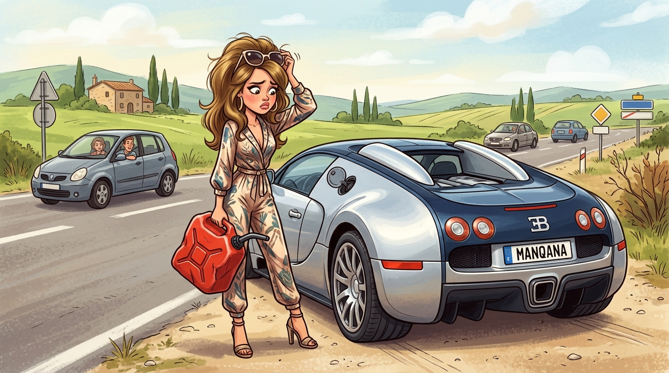 Bugatti Veyron. Как слить бензин из бака