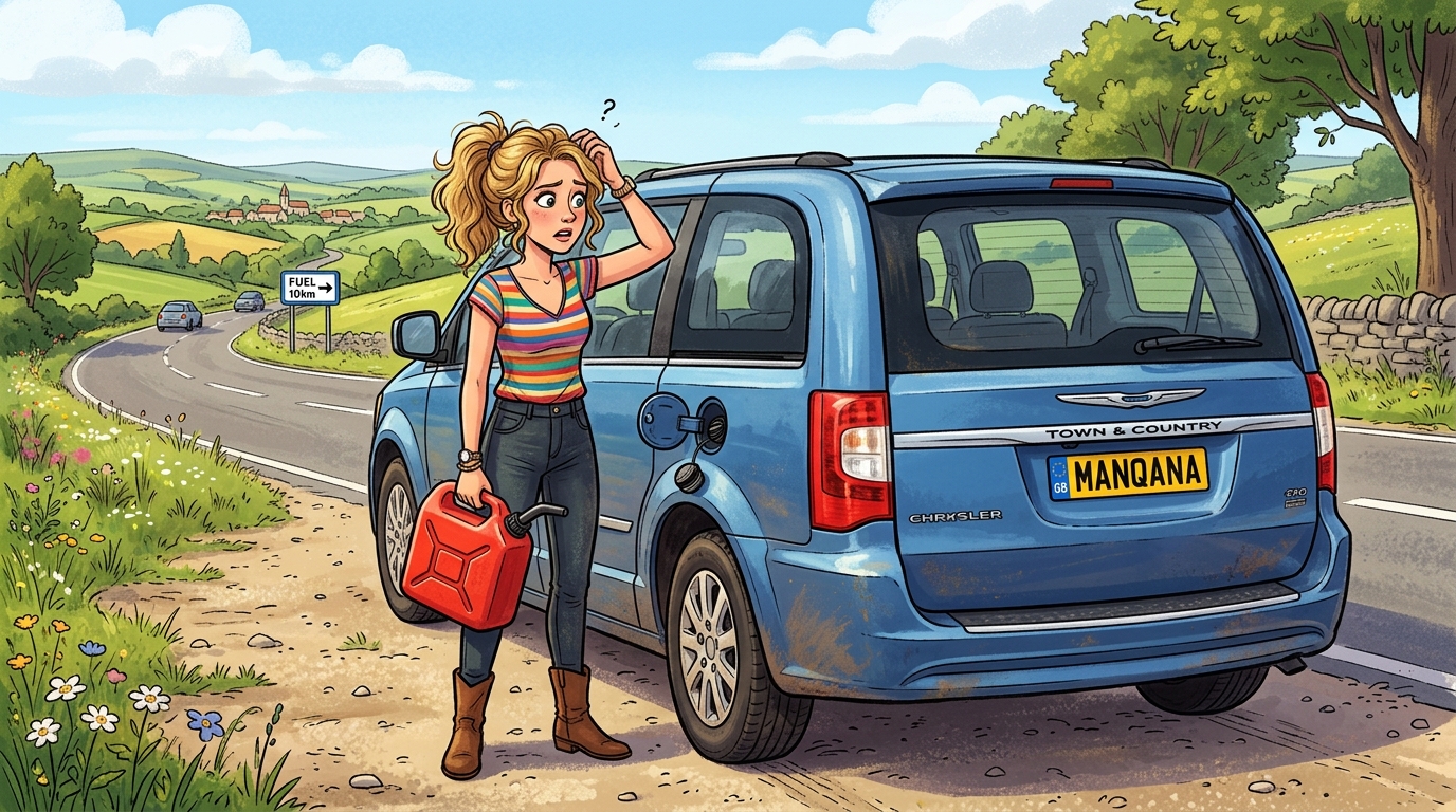 Chrysler Town and Country. Как слить бензин из бака