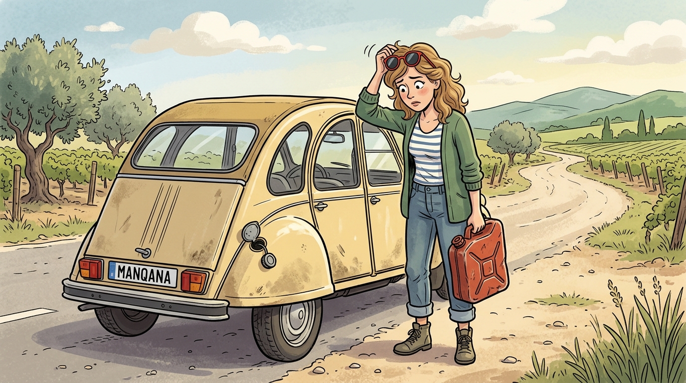 Citroën 2CV. Как слить бензин из бака