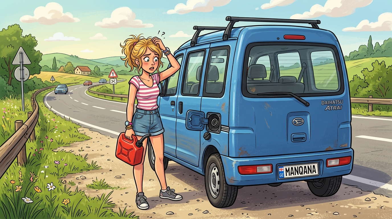 Daihatsu Atrai. Как слить бензин из бака