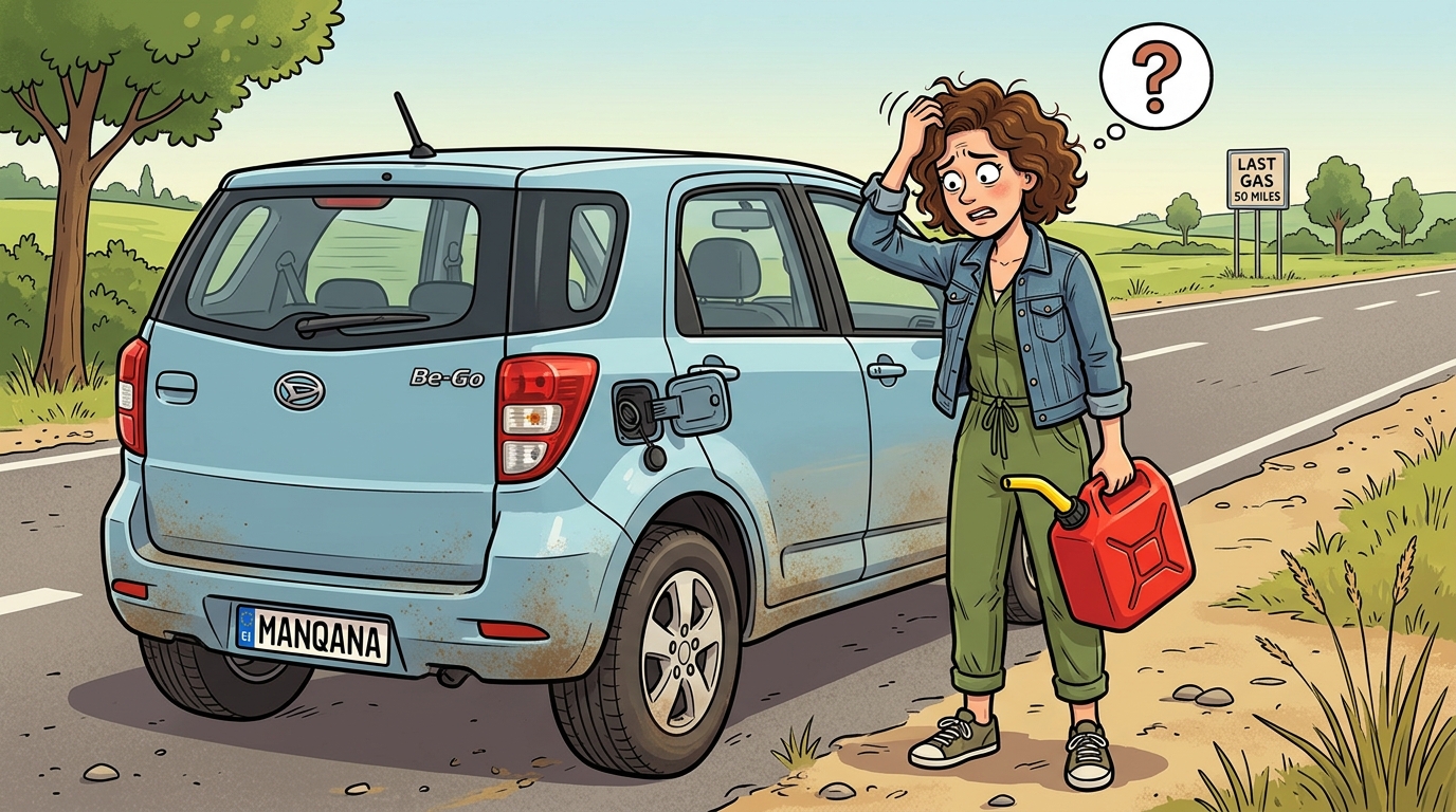 Daihatsu Be-Go. Как слить бензин из бака