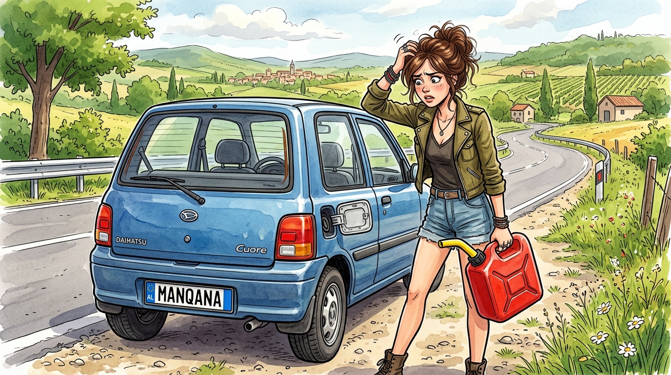 Daihatsu Cuore. Как слить бензин из бака