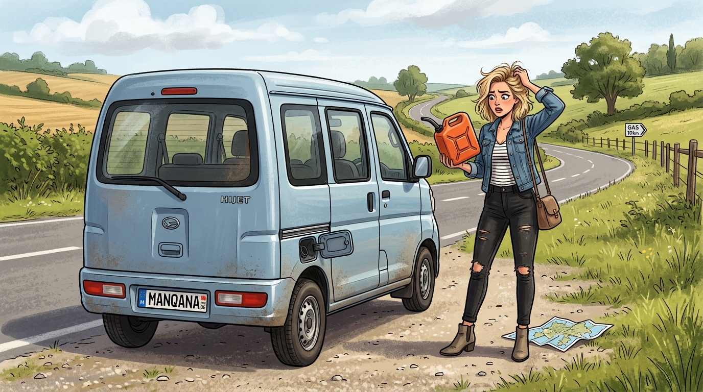 Daihatsu Hijet. Как слить бензин из бака