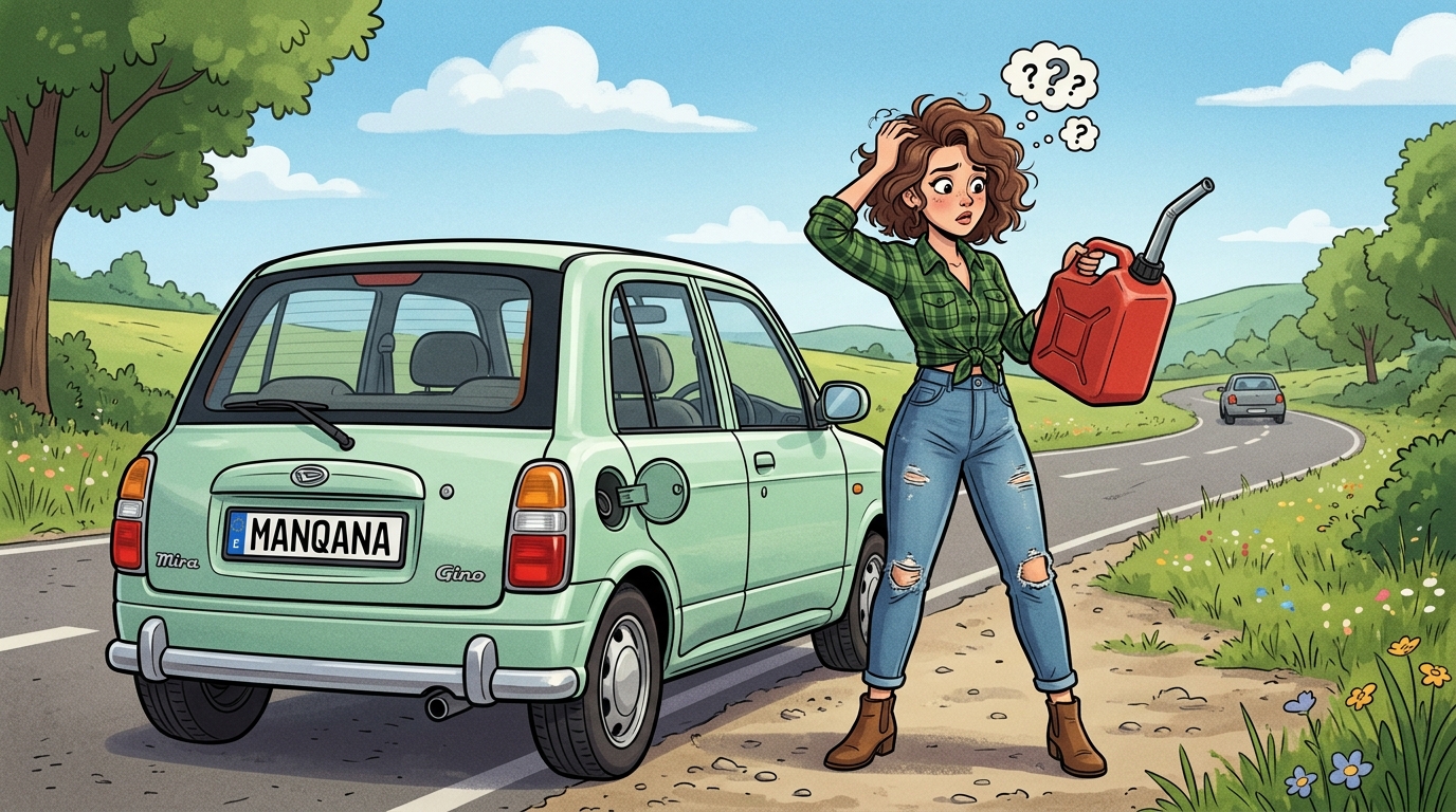 Daihatsu Mira Gino. Как слить бензин из бака