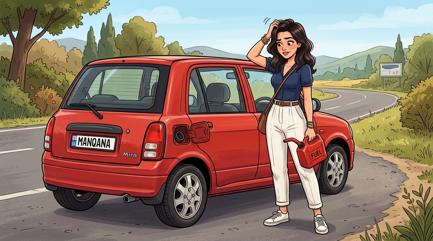 Daihatsu Mira. Как слить бензин из бака
