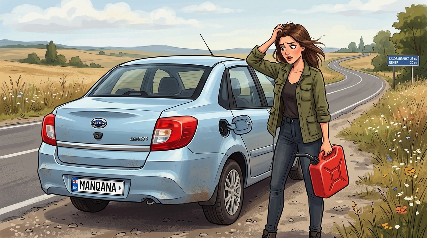Datsun on-DO. Как слить бензин из бака