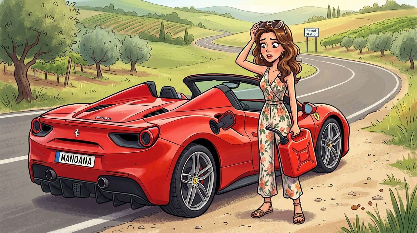 Ferrari 488 Spider. Как слить бензин из бака