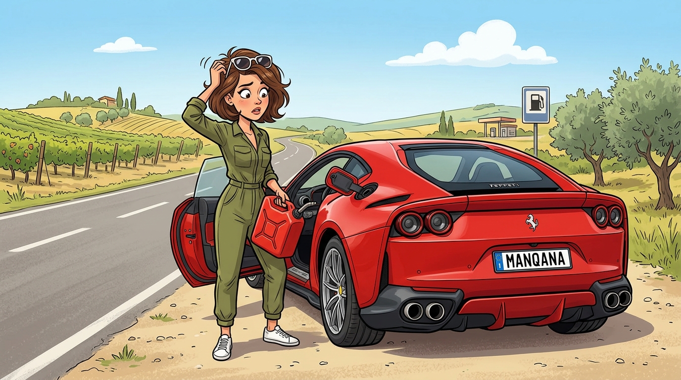 Ferrari 812 Superfast. Как слить бензин из бака