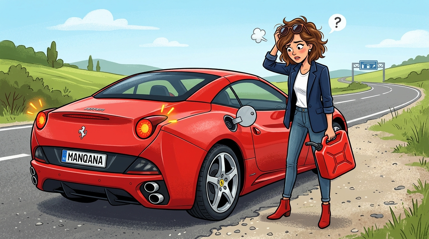 Ferrari California. Как слить бензин из бака