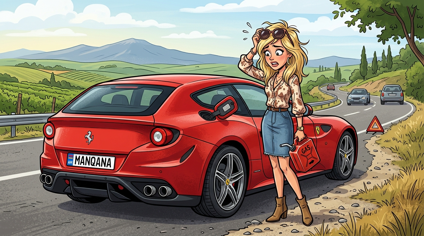Ferrari FF. Как слить бензин из бака