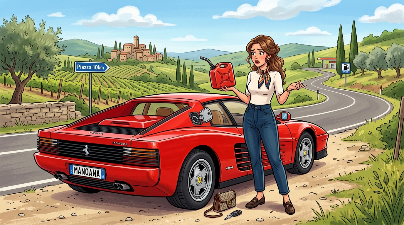 Ferrari Testarossa. Как слить бензин из бака