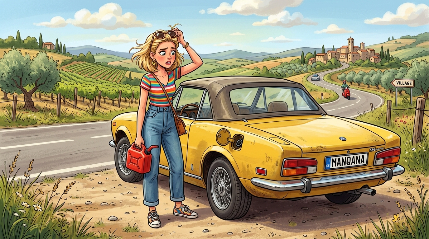 Fiat 124. Как слить бензин из бака