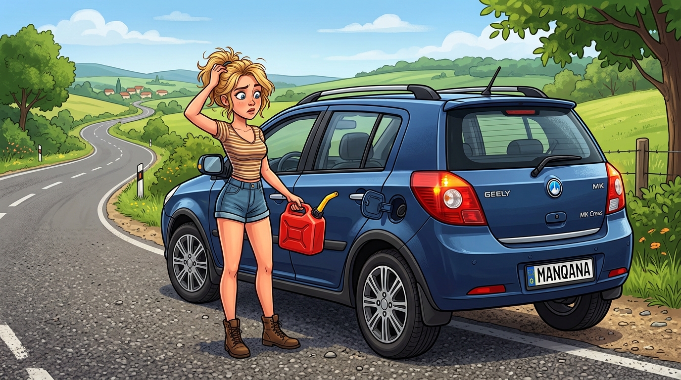 Geely MK Cross. Как слить бензин из бака