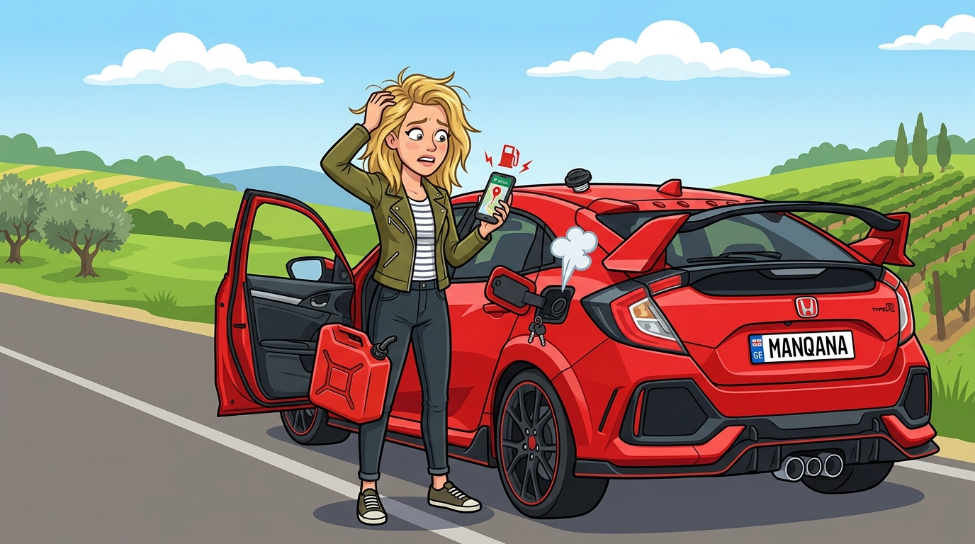 Honda Civic Type R. Как слить бензин из бака