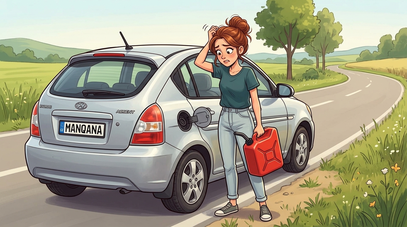 Hyundai Accent. Как слить бензин из бака